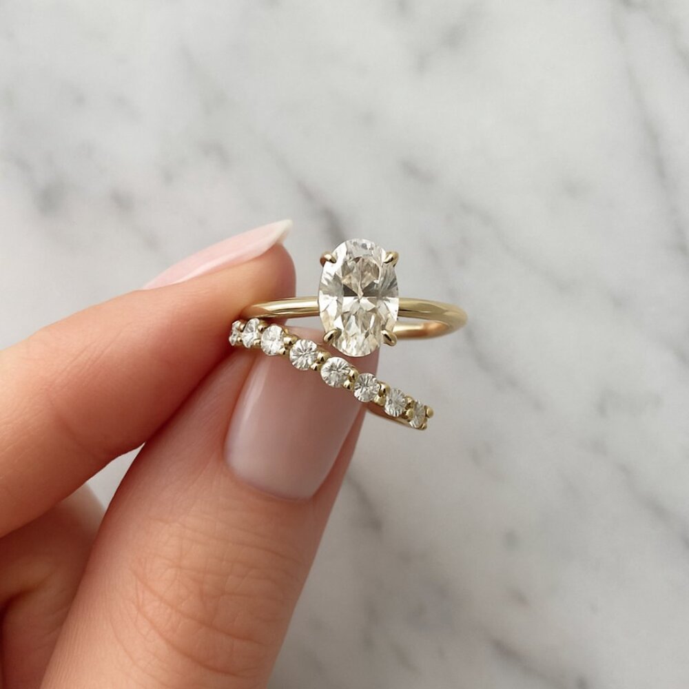 "Lucy" 2ct Oval Travel Ring Set